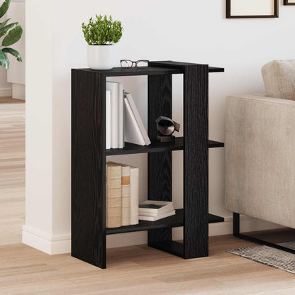 Bookshelf Black Oak 52 x 25 x 71.5 cm Engineered Wood