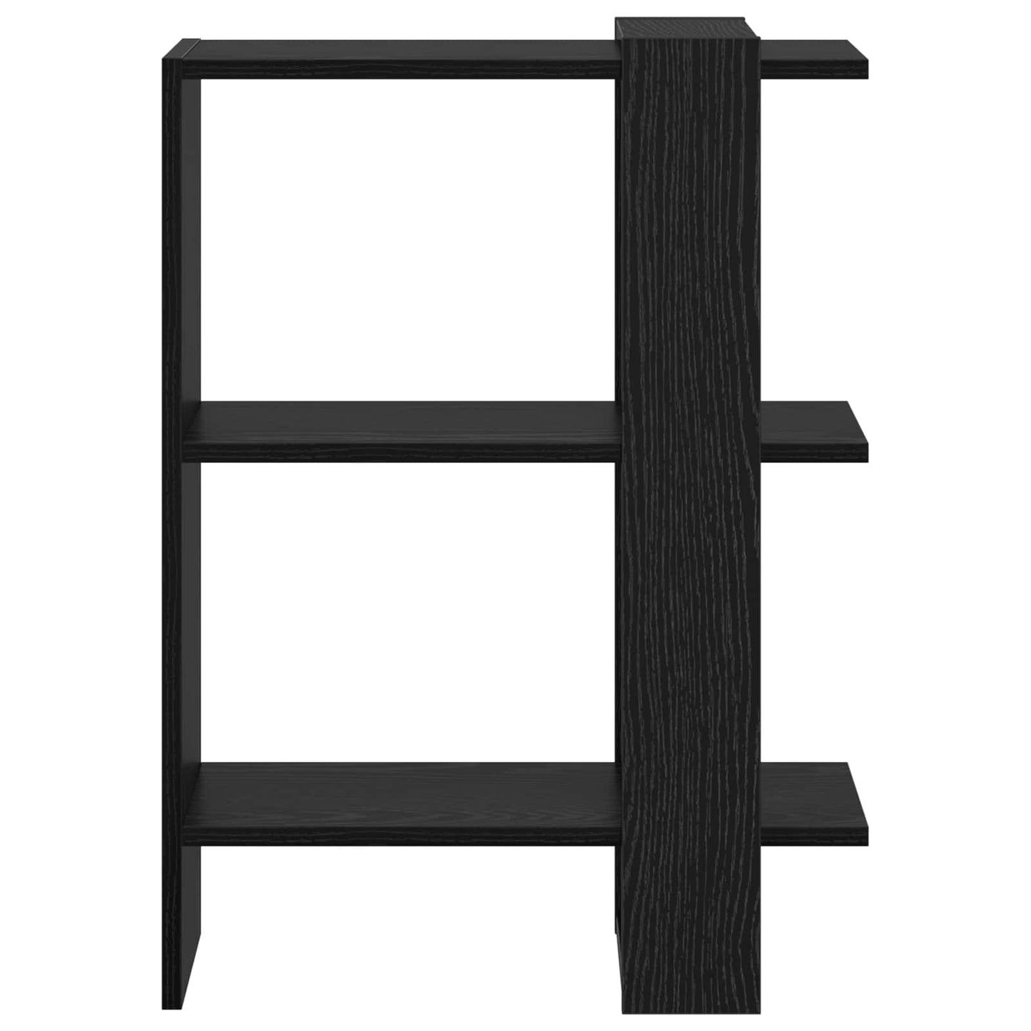 Bookshelf Black Oak 52 x 25 x 71.5 cm Engineered Wood