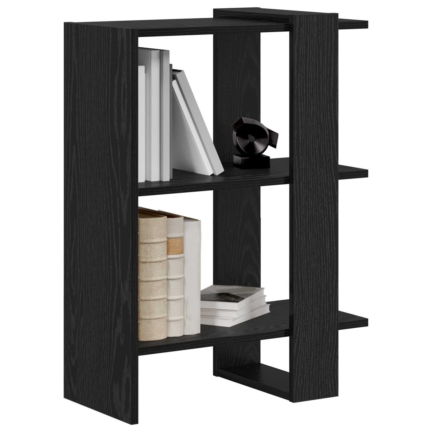 Bookshelf Black Oak 52 x 25 x 71.5 cm Engineered Wood