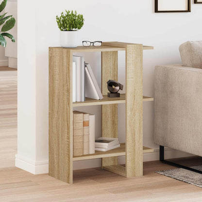 Bookshelf 2-Tier 52 x 25 x 71.5 cm Engineered Wood Sonoma Oak