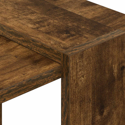 Bookshelf 2-Tier 52 x 25 x 71.5 cm Engineered Wood Smoked Oak