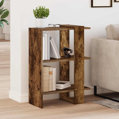 Bookshelf 2-Tier 52 x 25 x 71.5 cm Engineered Wood Smoked Oak