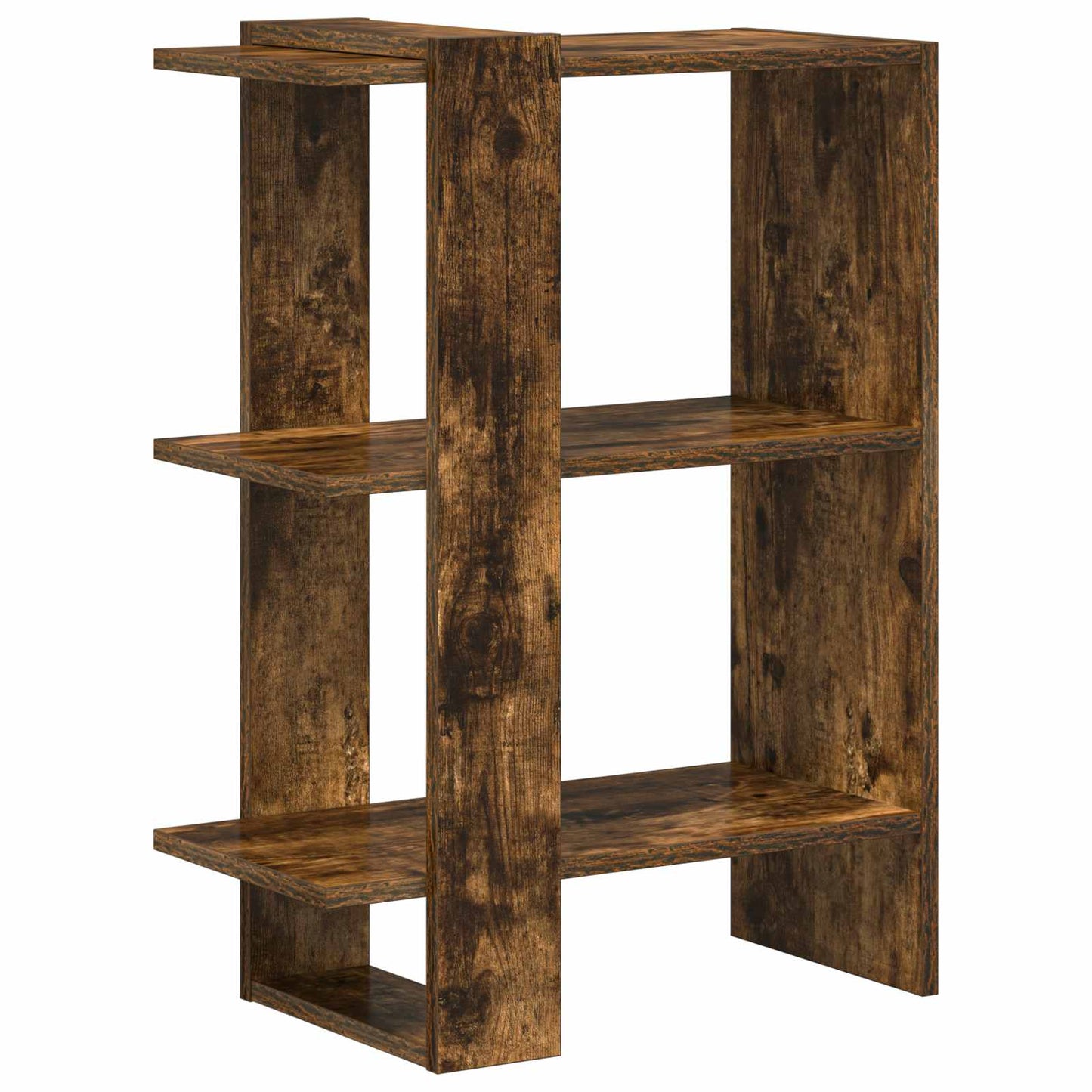 Bookshelf 2-Tier 52 x 25 x 71.5 cm Engineered Wood Smoked Oak