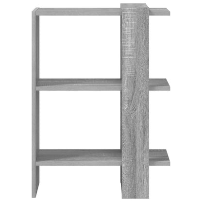 Bookshelf 2-Tier 52 x 25 x 71.5 cm Engineered Wood Grey Sonoma
