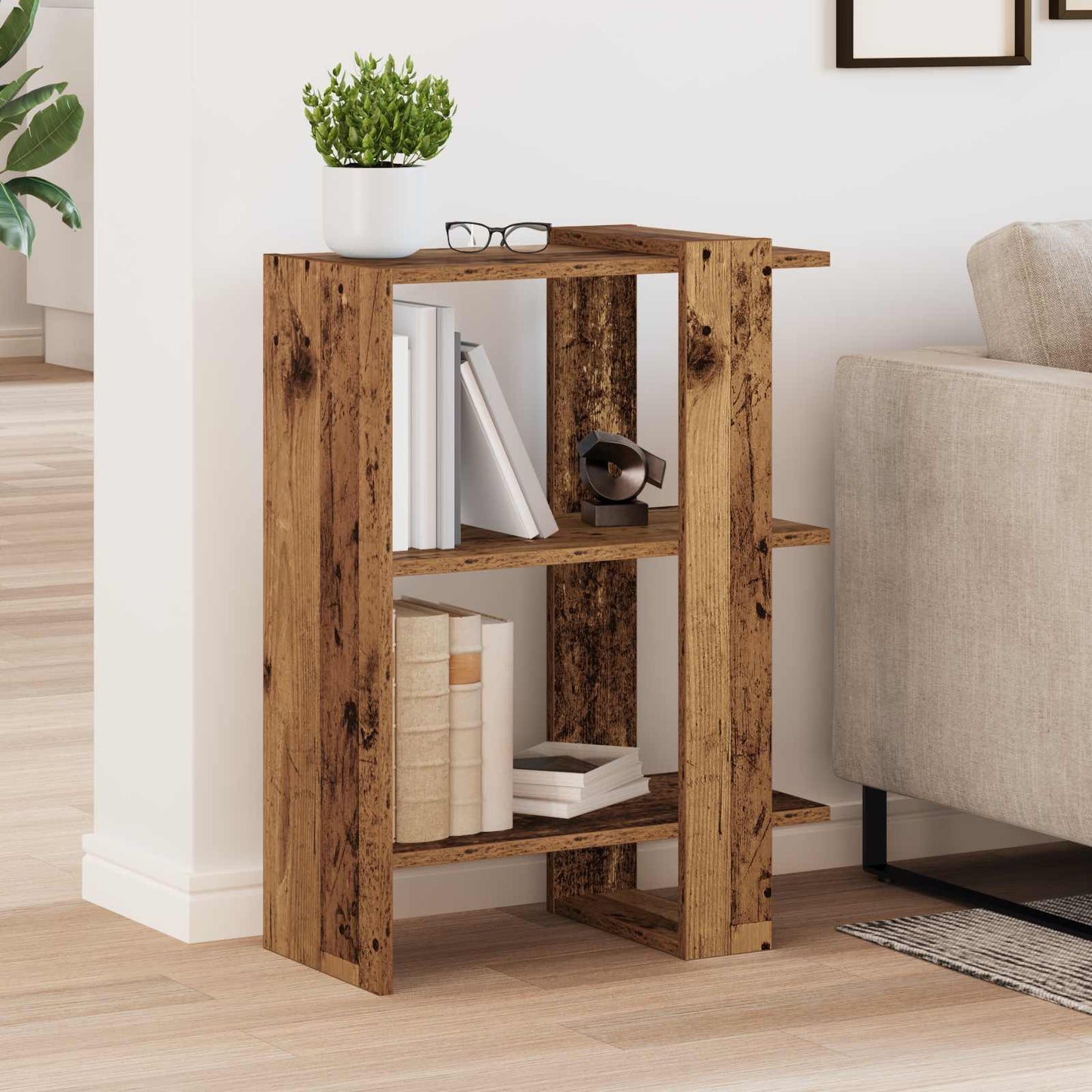 Bookshelf Old Wood 52 x 25 x 71.5 cm Engineered Wood