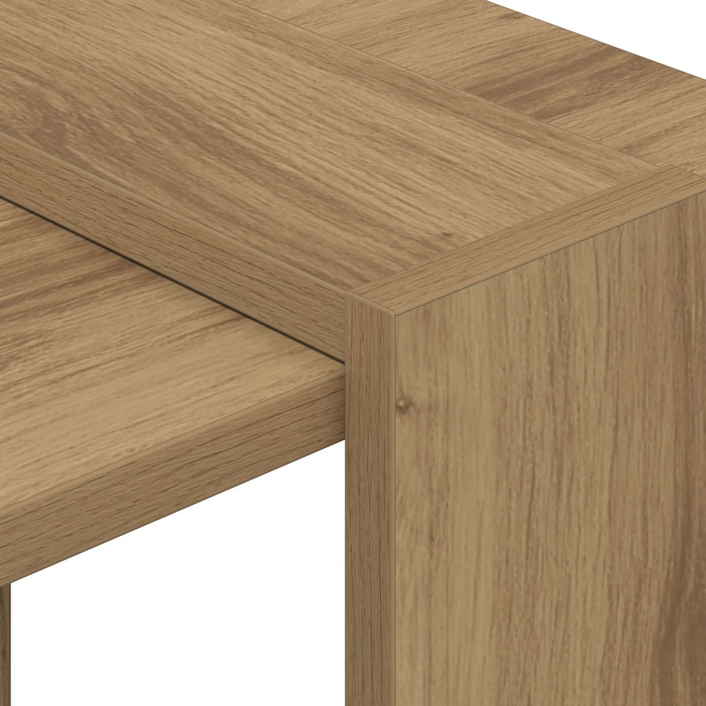 Bookshelf 2-Tier 52 x 25 x 71.5 cm Engineered Wood Artisan Oak