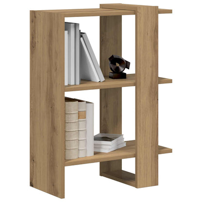 Bookshelf 2-Tier 52 x 25 x 71.5 cm Engineered Wood Artisan Oak