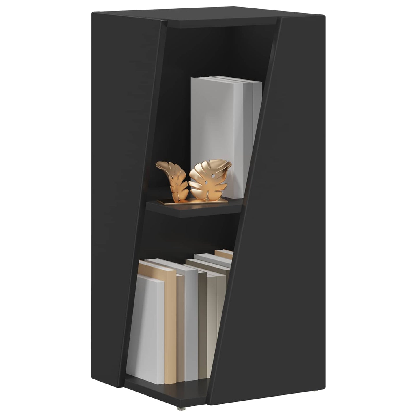 Side Shelf Black 33 x 32 x 70.5 cm Engineered Wood