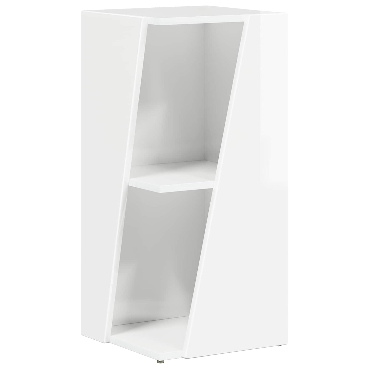 Side Shelf 33 x 32 x 70.5 cm Engineered Wood High Gloss White
