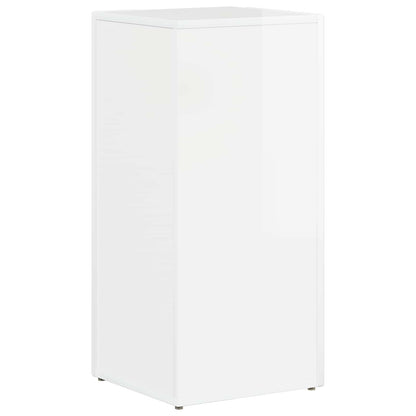 Side Shelf 33 x 32 x 70.5 cm Engineered Wood High Gloss White