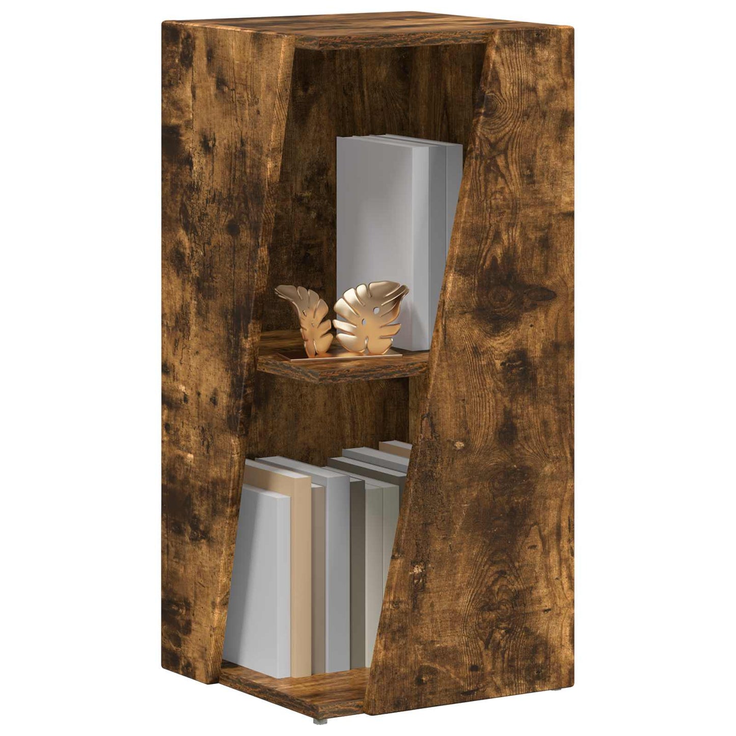 Side Shelf Smoked Oak 33 x 32 x 70.5 cm Engineered Wood