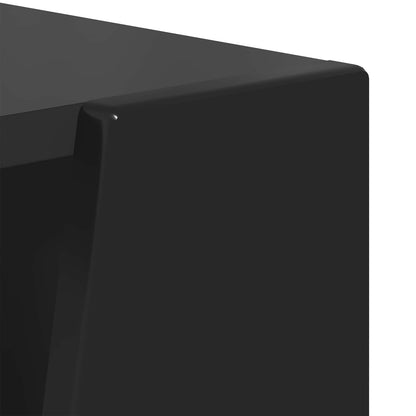 Side Shelf Black 33 x 32 x 100.5 cm Engineered Wood