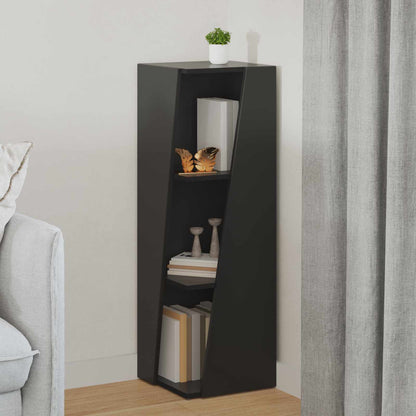 Side Shelf Black 33 x 32 x 100.5 cm Engineered Wood