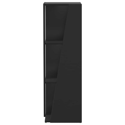 Side Shelf Black 33 x 32 x 100.5 cm Engineered Wood