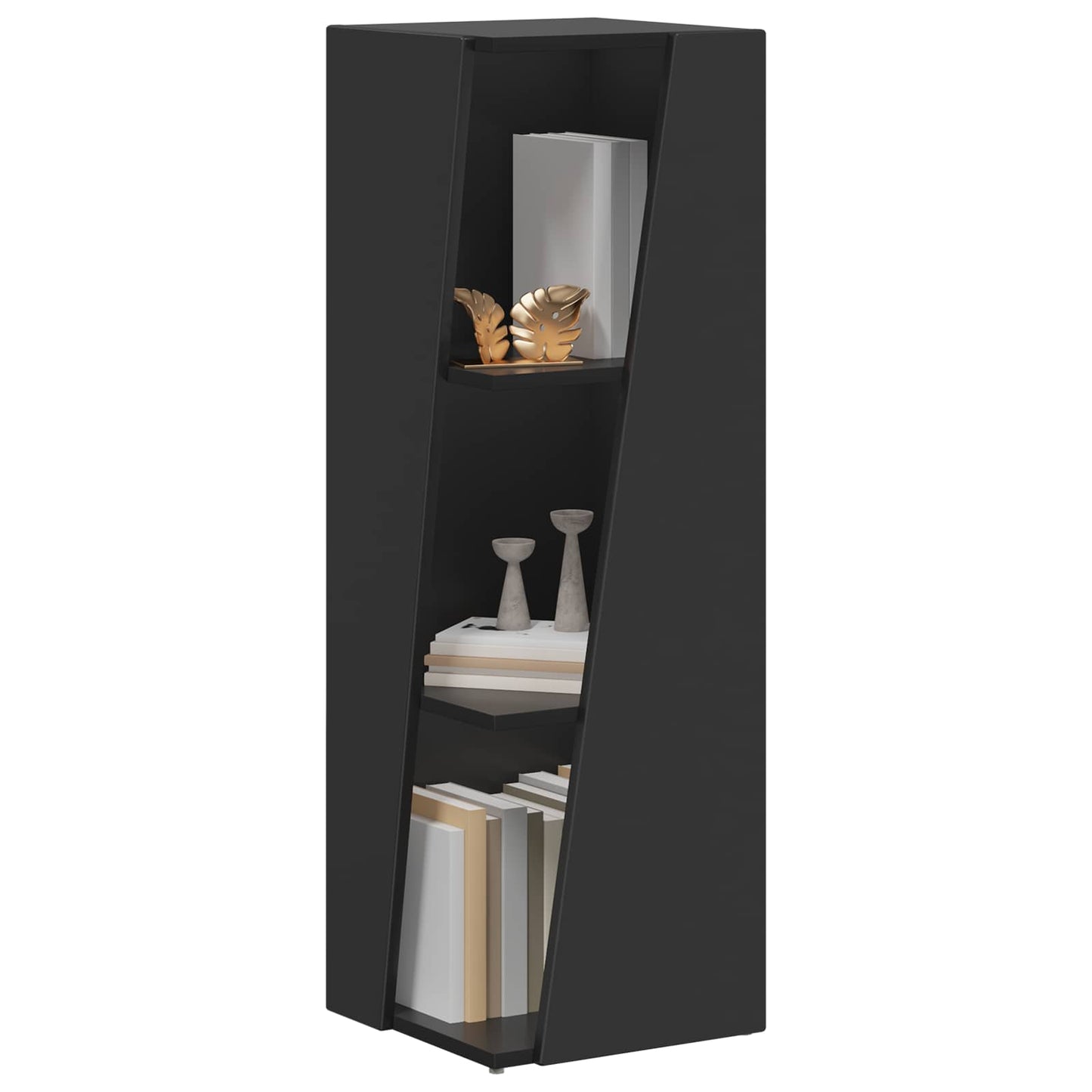 Side Shelf Black 33 x 32 x 100.5 cm Engineered Wood