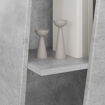 Side Shelf Concrete Grey 33 x 32 x 100.5 cm Engineered Wood