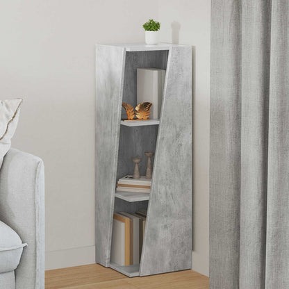 Side Shelf Concrete Grey 33 x 32 x 100.5 cm Engineered Wood
