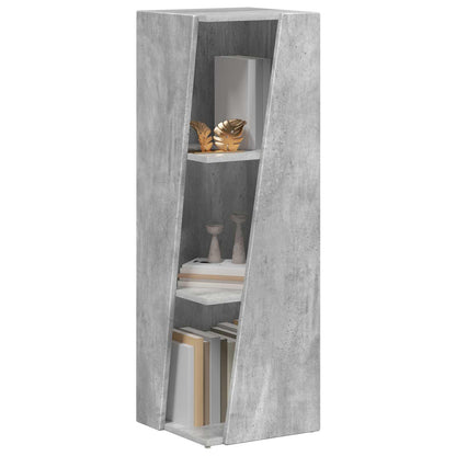 Side Shelf Concrete Grey 33 x 32 x 100.5 cm Engineered Wood