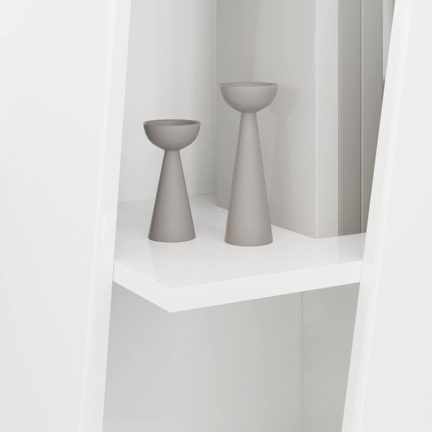 Side Shelf High Gloss White 33 x 32 x 100.5 cm Engineered Wood