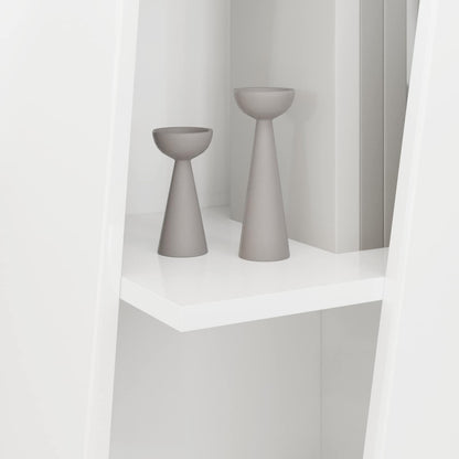 Side Shelf High Gloss White 33 x 32 x 100.5 cm Engineered Wood