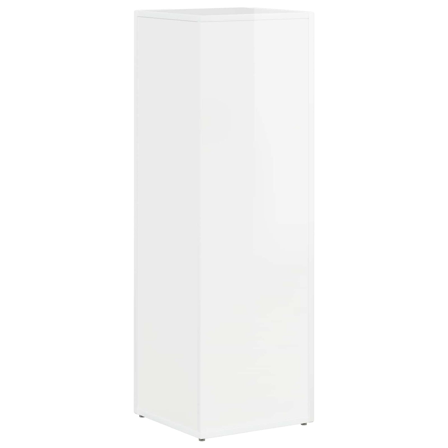 Side Shelf 33 x 32 x 100.5 cm Engineered Wood High Gloss White