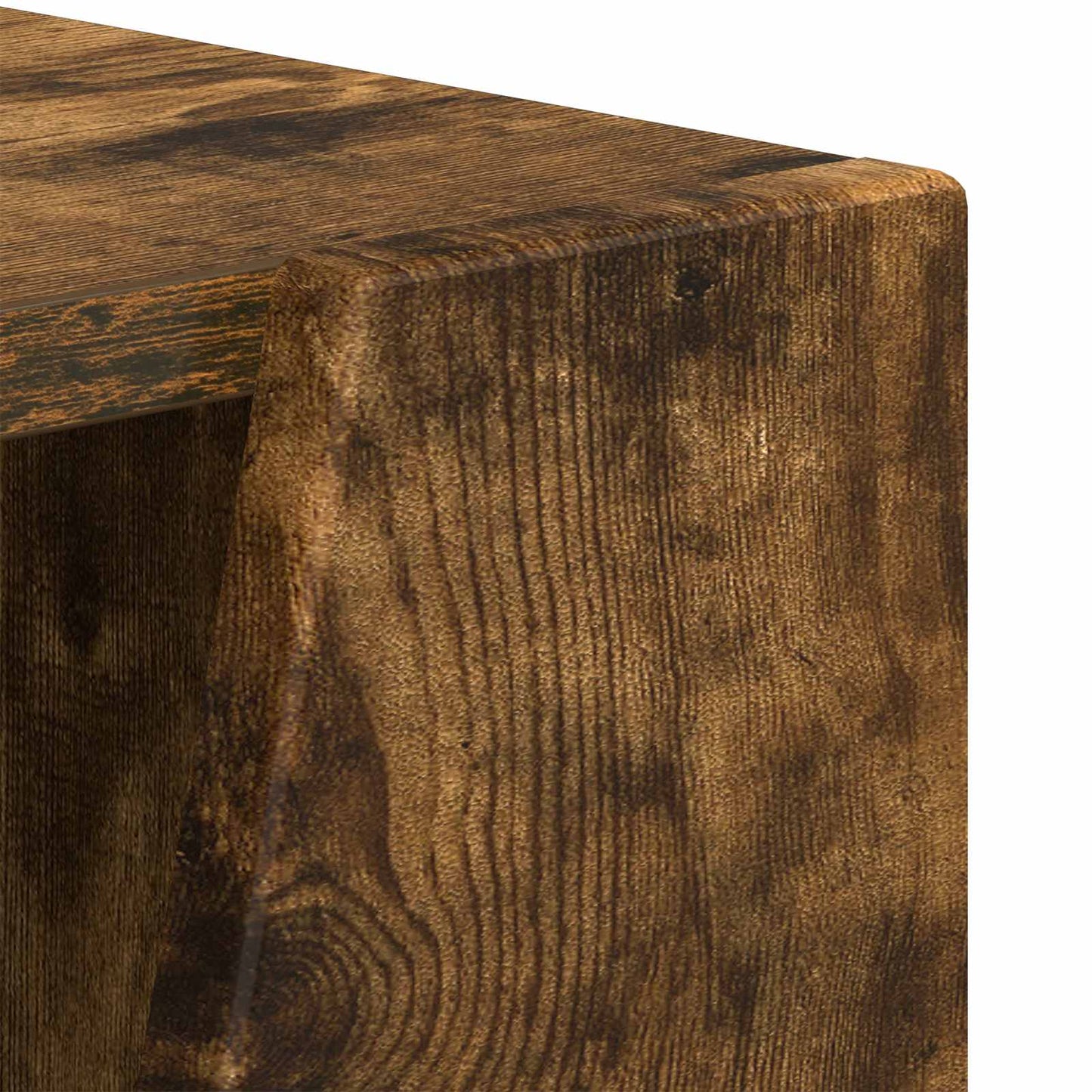 Side Shelf Smoked Oak 33 x 32 x 100.5 cm Engineered Wood