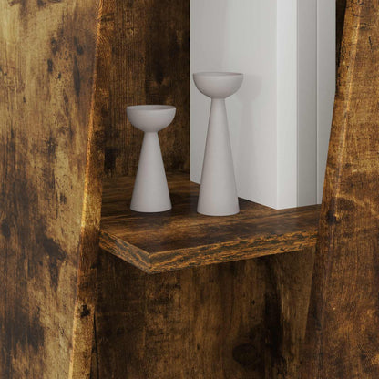 Side Shelf Smoked Oak 33 x 32 x 100.5 cm Engineered Wood