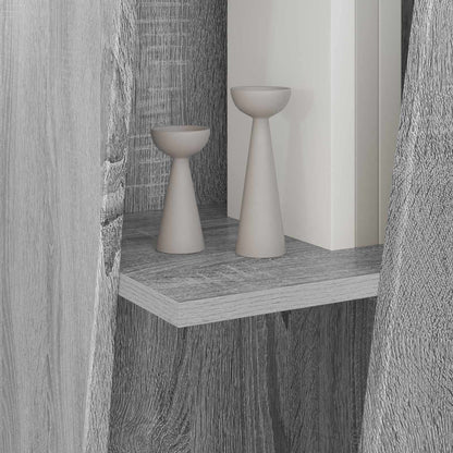 Side Shelf Grey Sonoma 33 x 32 x 100.5 cm Engineered Wood