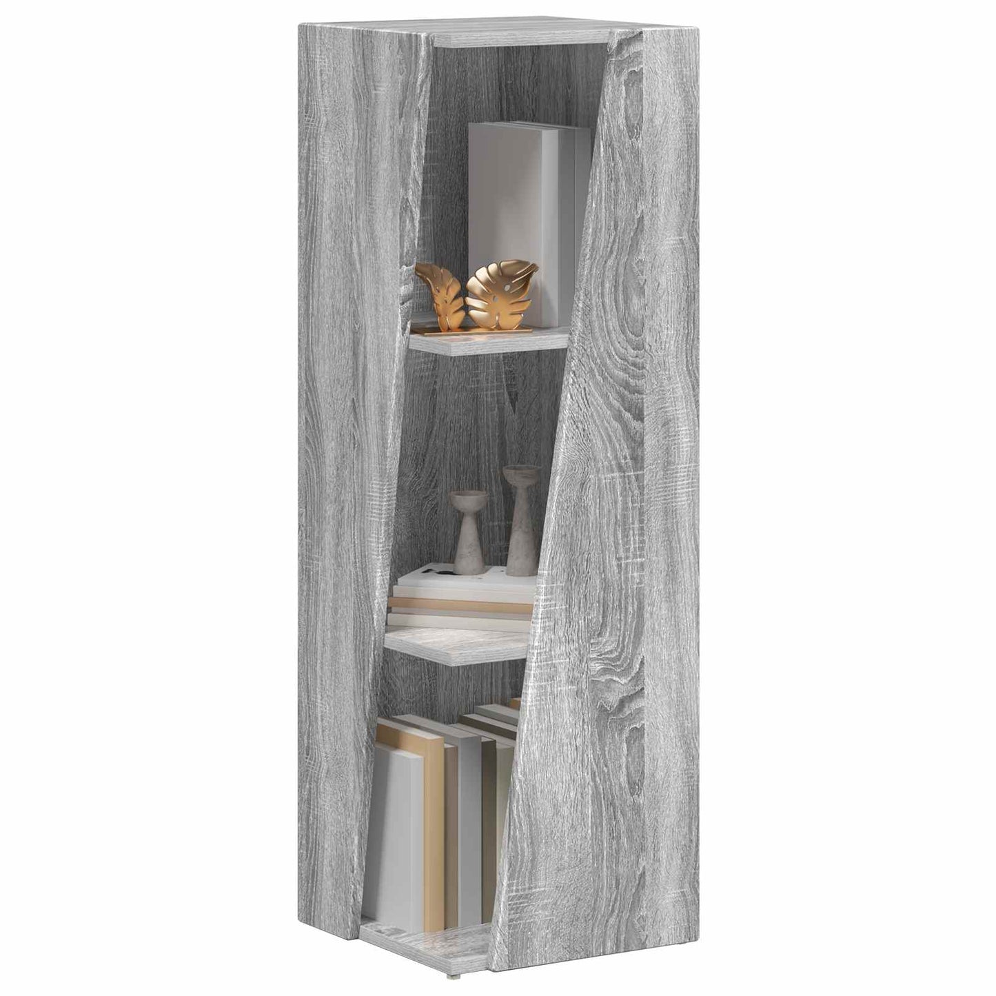 Side Shelf Grey Sonoma 33 x 32 x 100.5 cm Engineered Wood