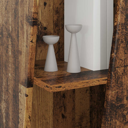 Side Shelf Old Wood 33 x 32 x 100.5 cm Engineered Wood