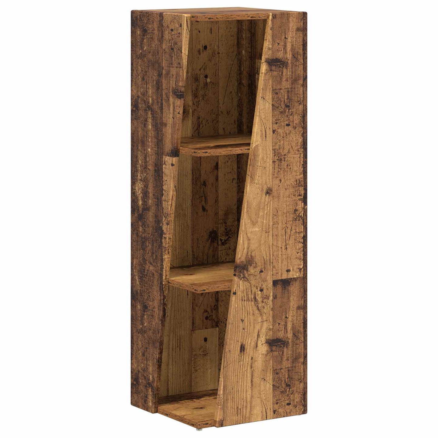 Side Shelf Old Wood 33 x 32 x 100.5 cm Engineered Wood