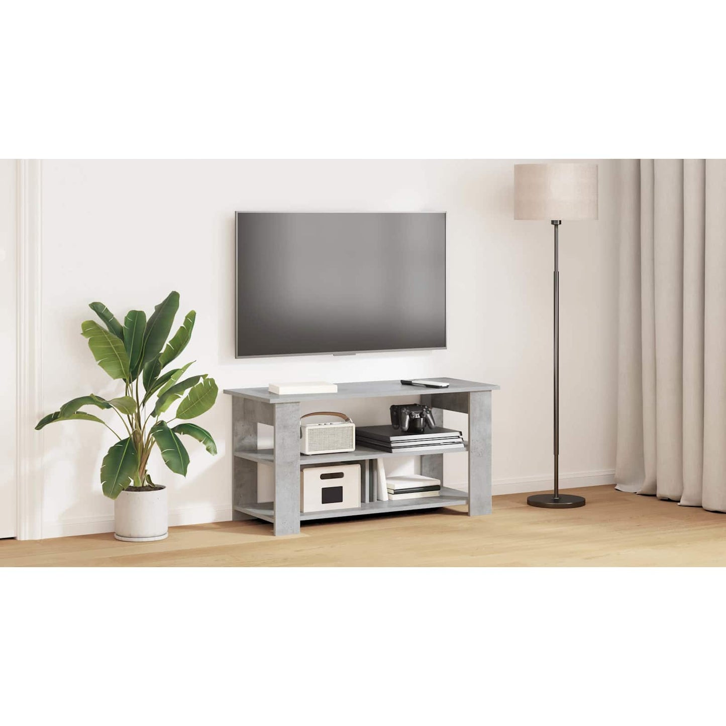 TV stand Concrete Grey 100 x 40 x 50 cm