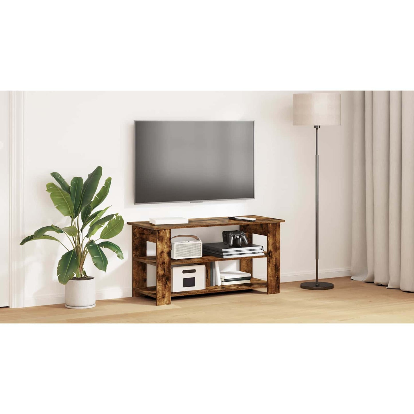 TV stand Smoked Oak 100 x 40 x 50 cm