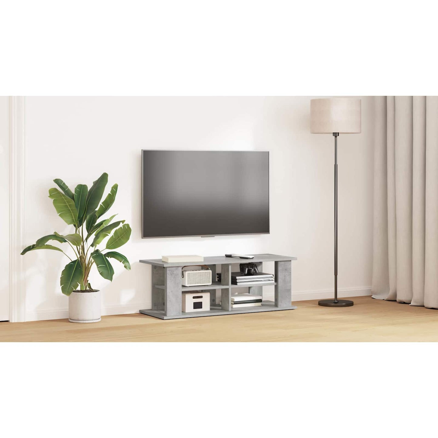 TV stand Concrete Grey 96 x 35 x 33.5 cm
