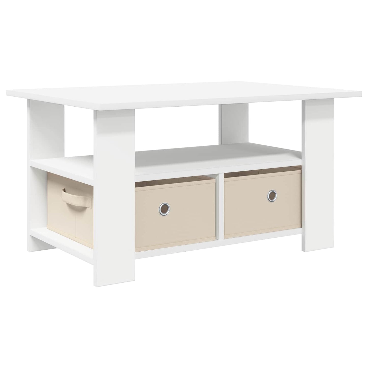 Coffee Table White 77 x 55 x 42 cm Engineered Wood