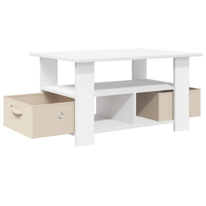 Coffee Table White 77 x 55 x 42 cm Engineered Wood