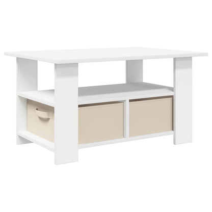 Coffee Table with Drawer White 77 x 55 x 42 cm Engineered Wood