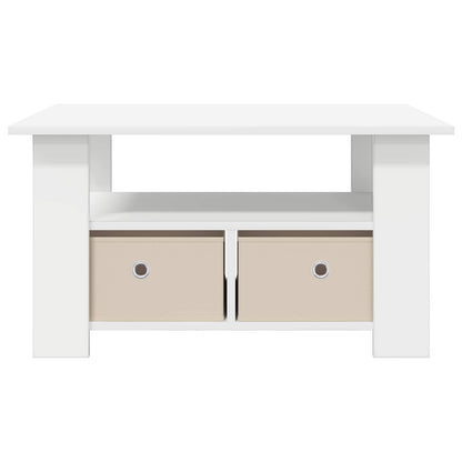 Coffee Table with Drawer White 77 x 55 x 42 cm Engineered Wood