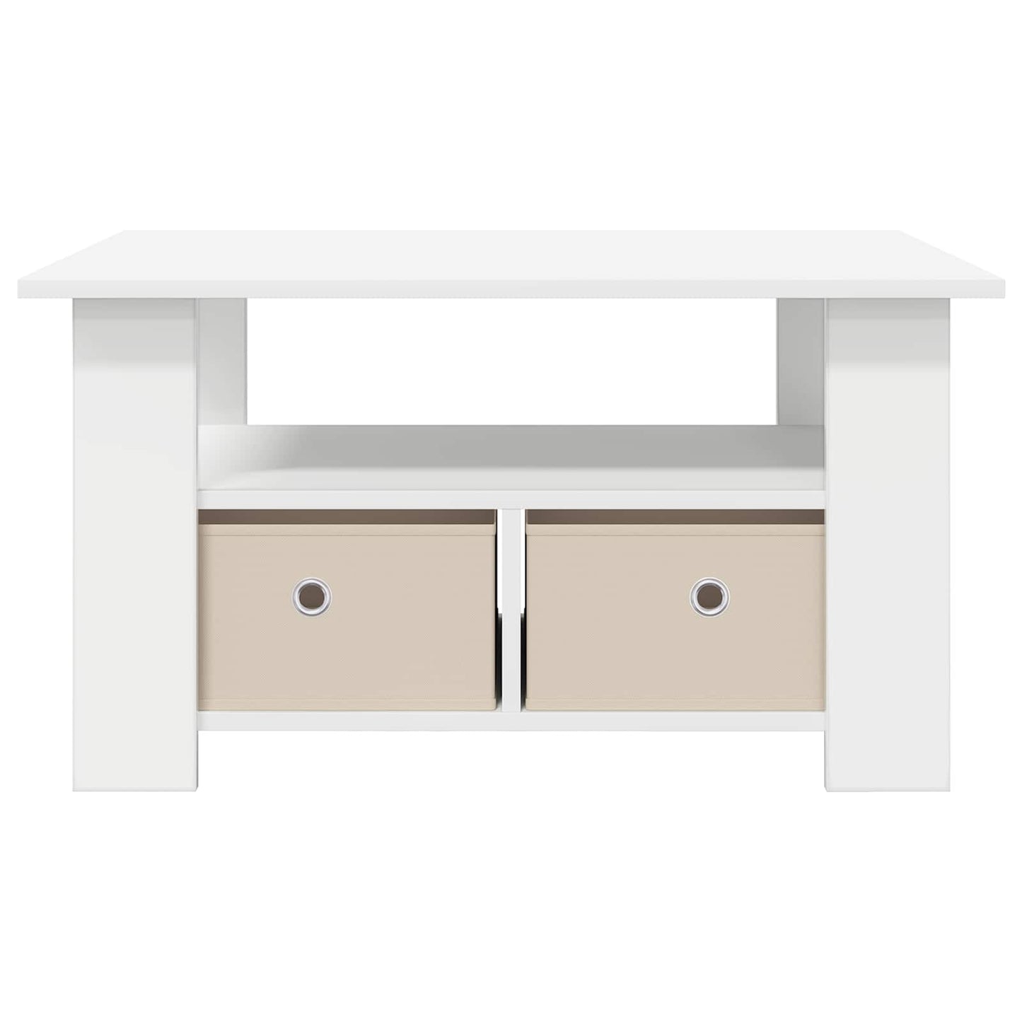 Coffee Table White 77 x 55 x 42 cm Engineered Wood