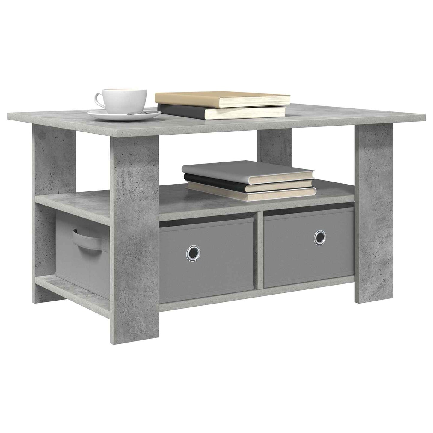 Coffee Table Concrete Grey 77 x 55 x 42 cm Engineered Wood