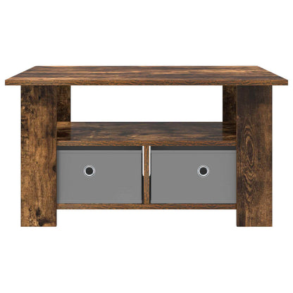 Coffee Table Smoked Oak 77 x 55 x 42 cm Engineered Wood