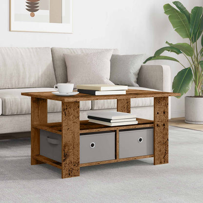 Coffee Table Old Wood 77 x 55 x 42 cm Engineered Wood