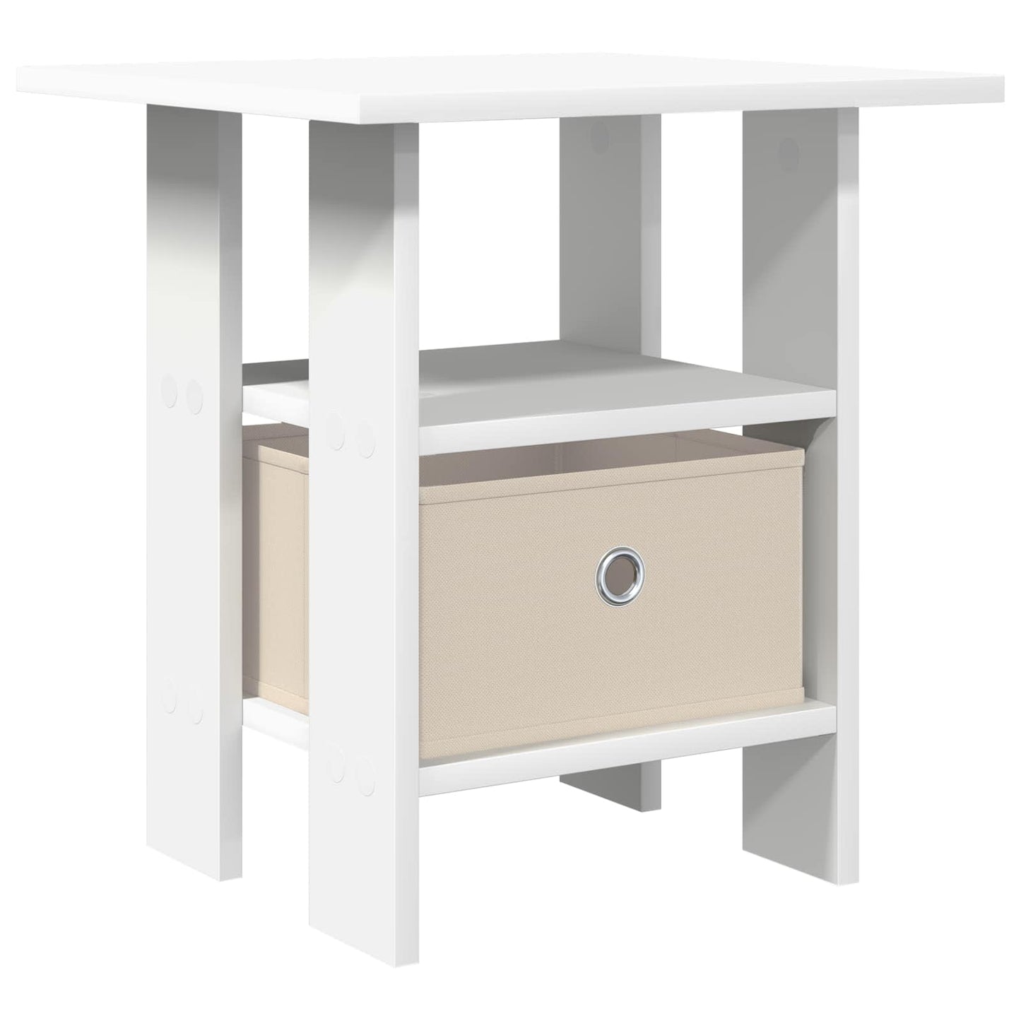 Bedside Table White 41 x 40 x 45 cm Engineered Wood