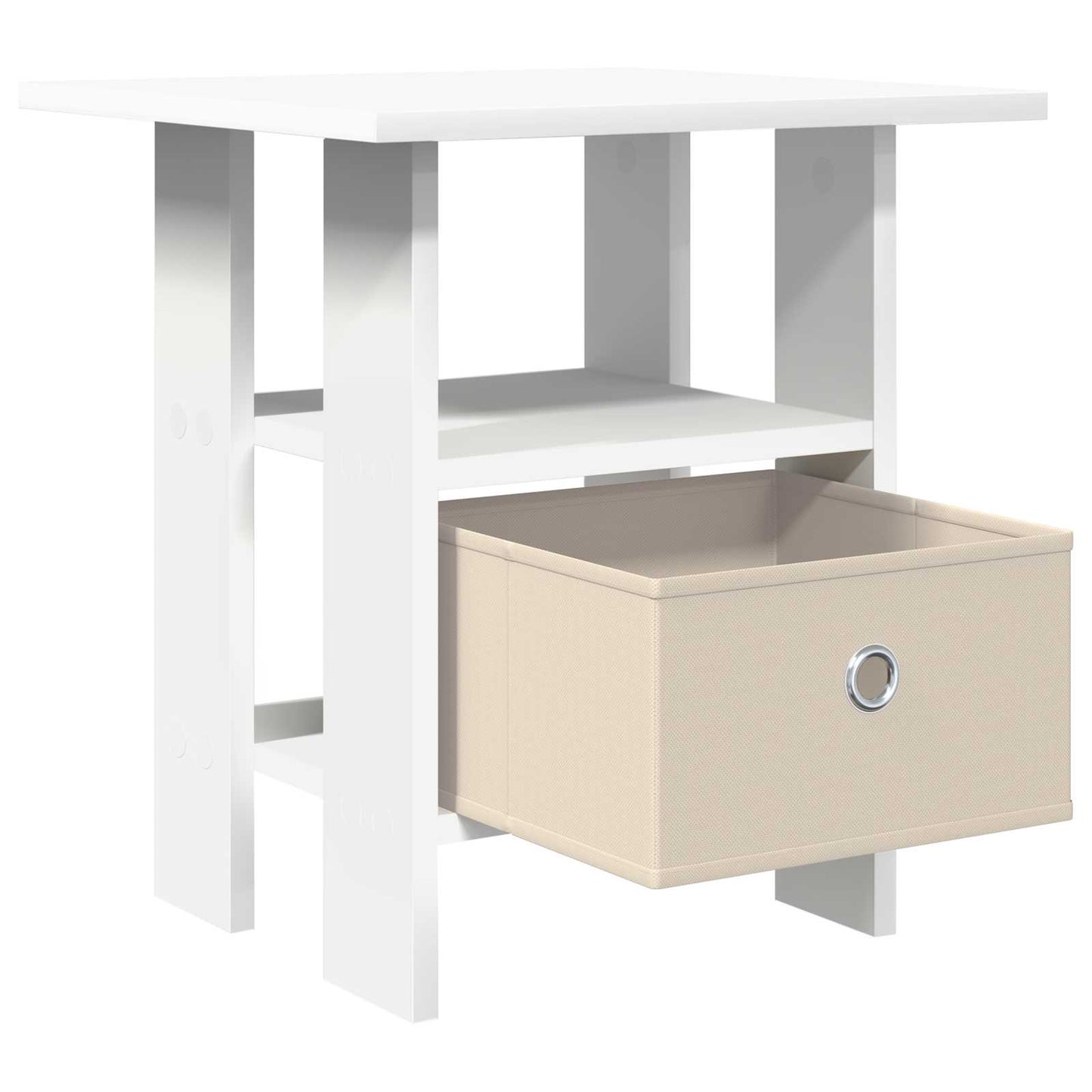 Bedside Table White 41 x 40 x 45 cm Engineered Wood