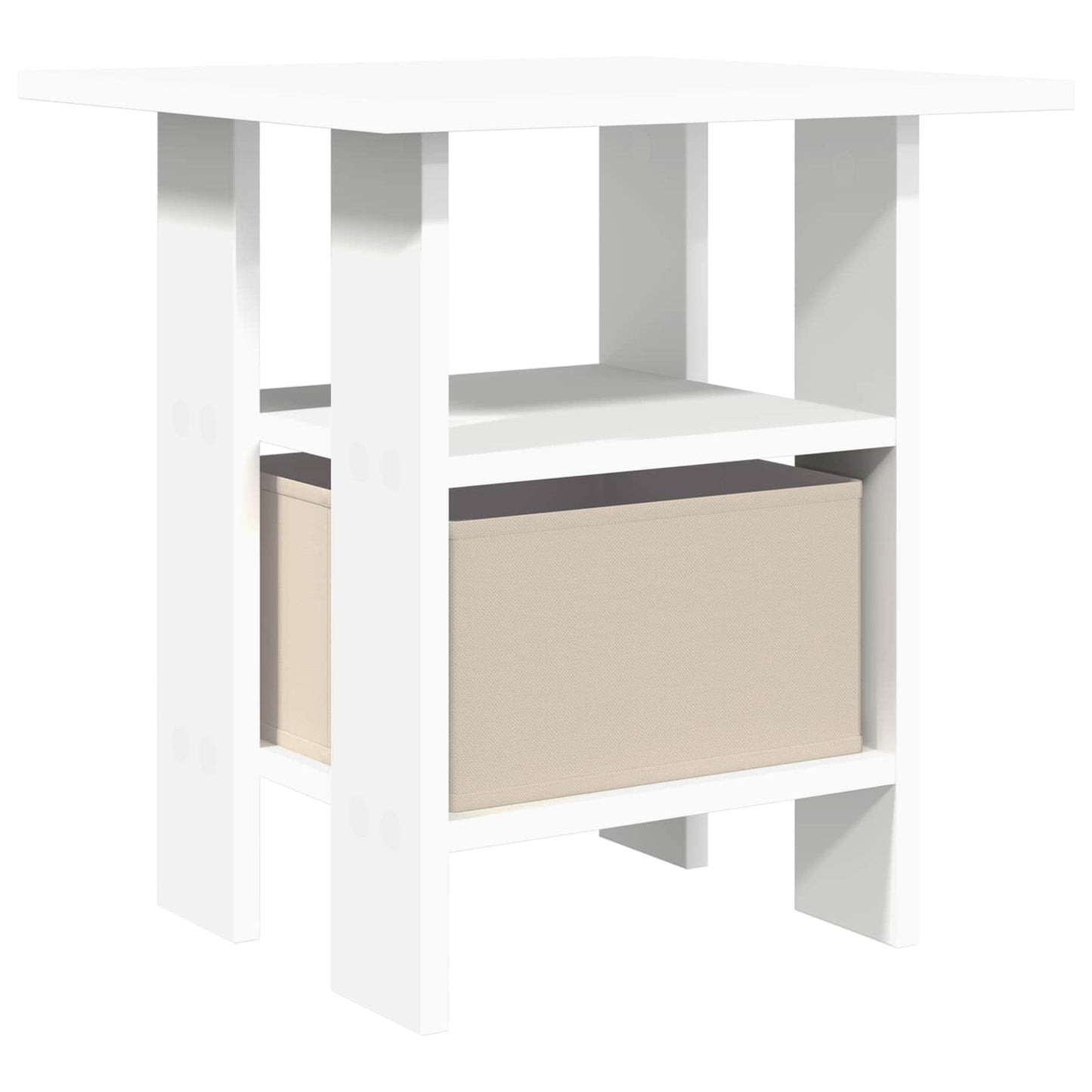 Bedside Table White 41 x 40 x 45 cm Engineered Wood