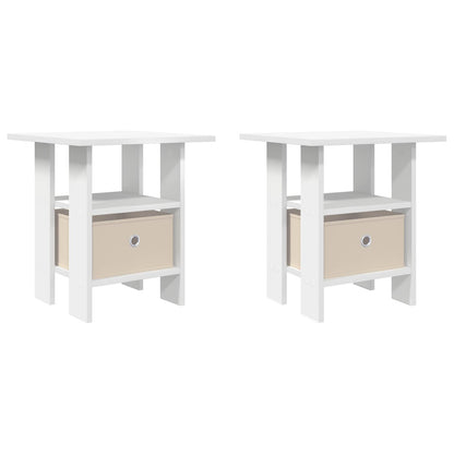 Bedside Table 2 pcs White 41 x 40 x 45 cm Engineered Wood