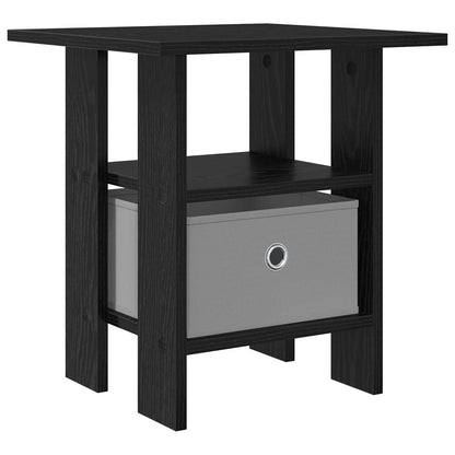 Bedside Table Black Oak 41 x 40 x 45 cm Engineered Wood