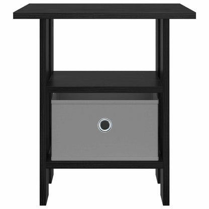 Bedside Table Black Oak 41 x 40 x 45 cm Engineered Wood