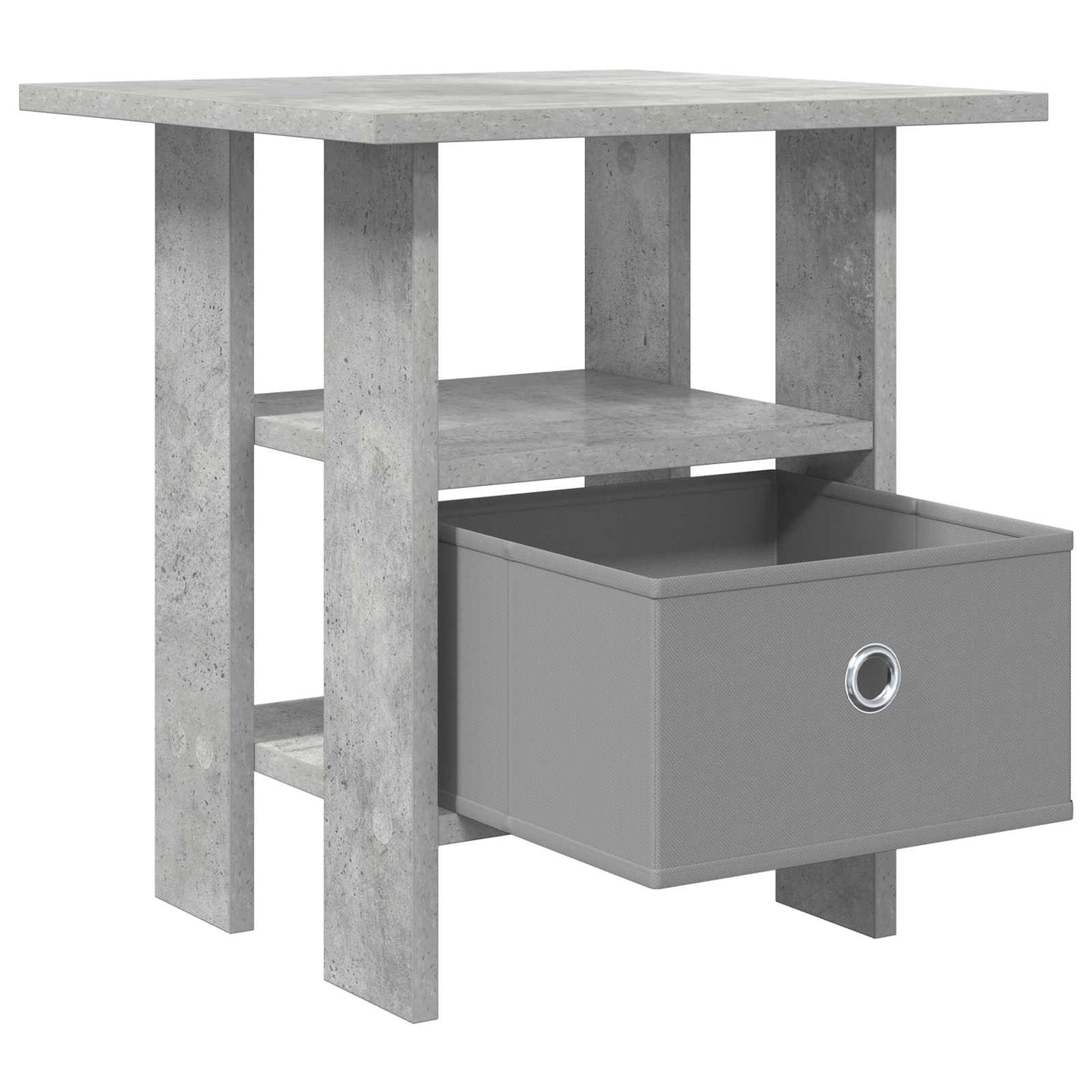 Bedside Table Concrete Grey 41 x 40 x 45 cm Engineered Wood
