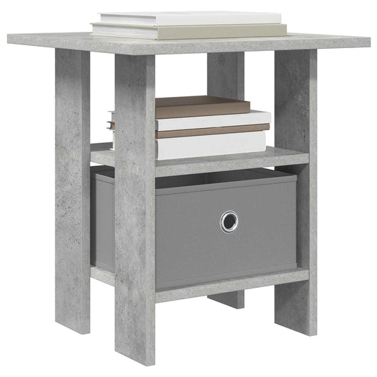 Bedside Table Concrete Grey 41 x 40 x 45 cm Engineered Wood